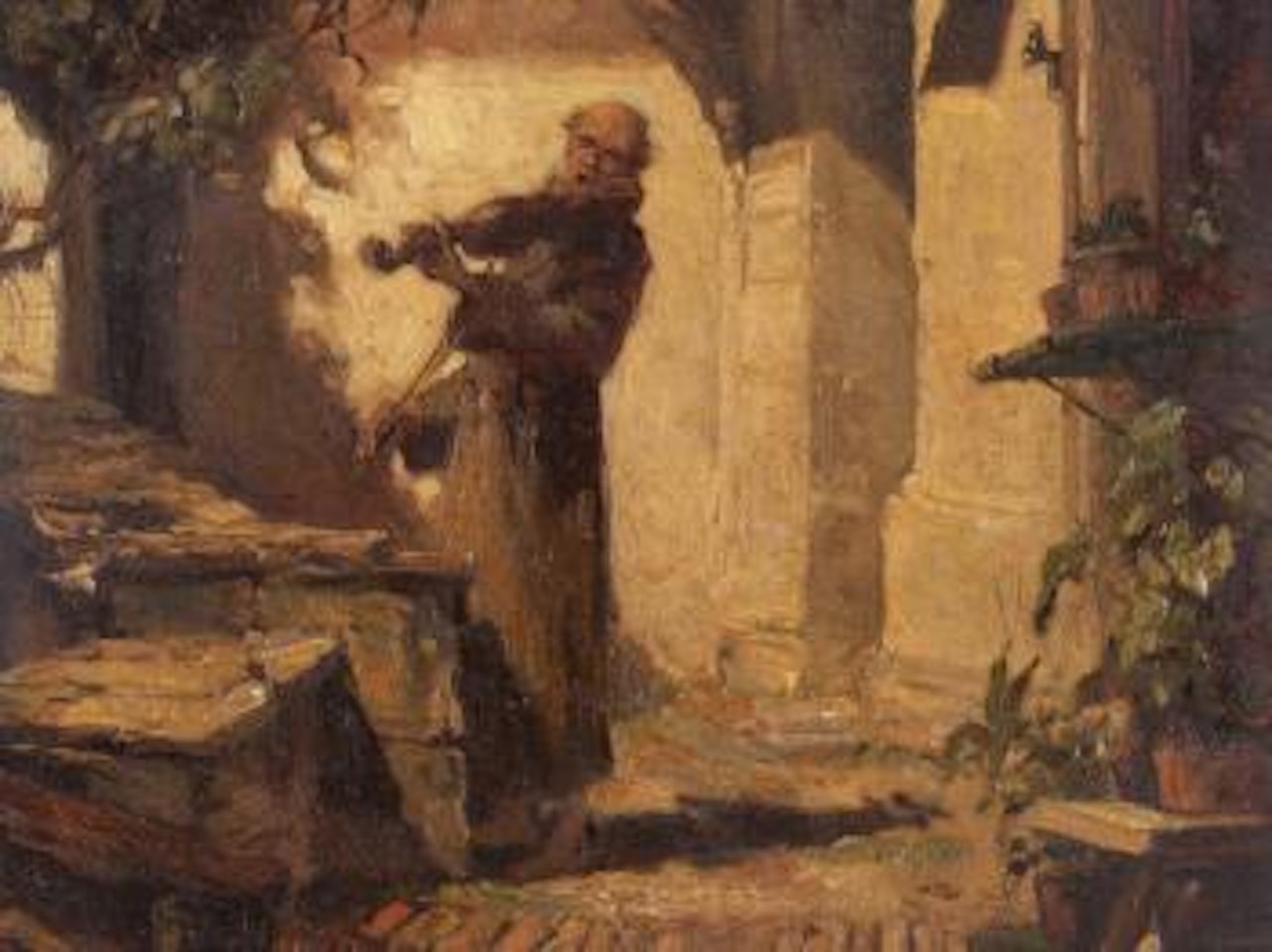The Violin Player by Carl Spitzweg