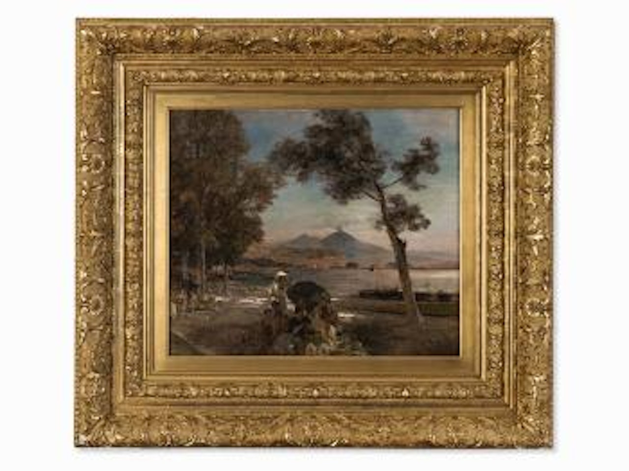 Evening At The Bay Of Naples by Oswald Achenbach