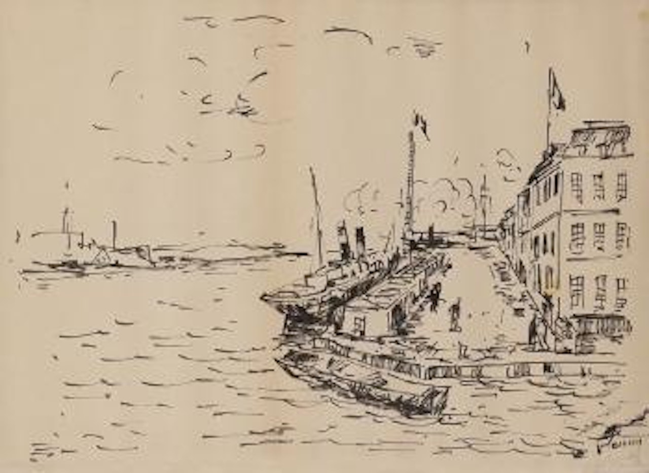 Bateaux à quai by Maurice de Vlaminck
