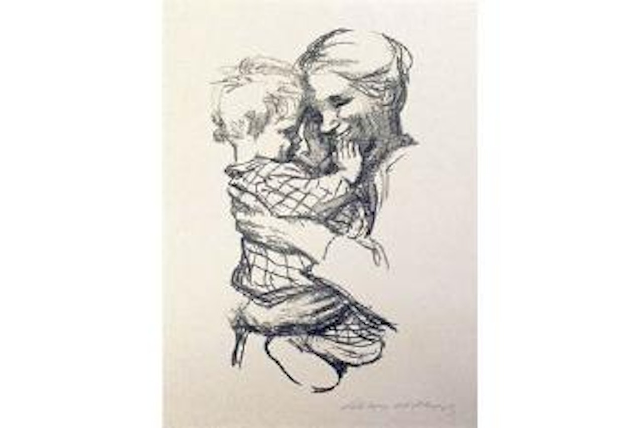 Mutter mit Kind auf dem Arm by Kathe Kollwitz