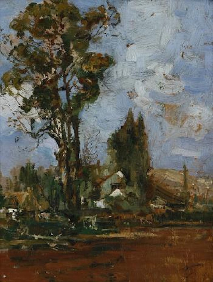 Cottage amongst trees by Pieter Wenning