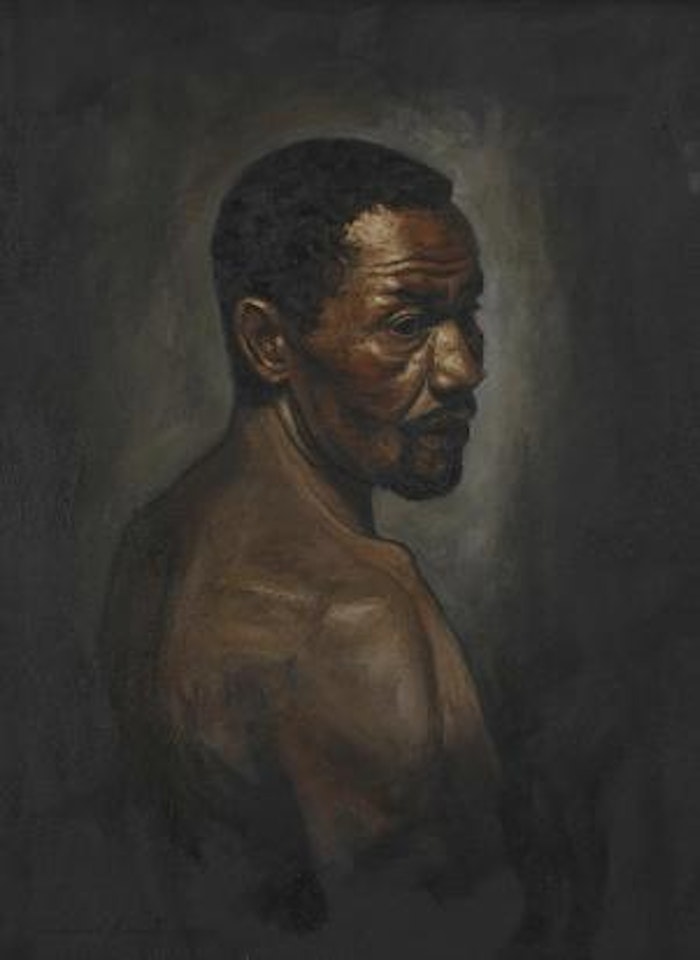 Portrait of Jan Makau, structure series I by Lionel Smit