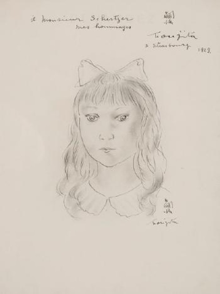 Fillette à la collerette by Leonard Tsuguharu Foujita