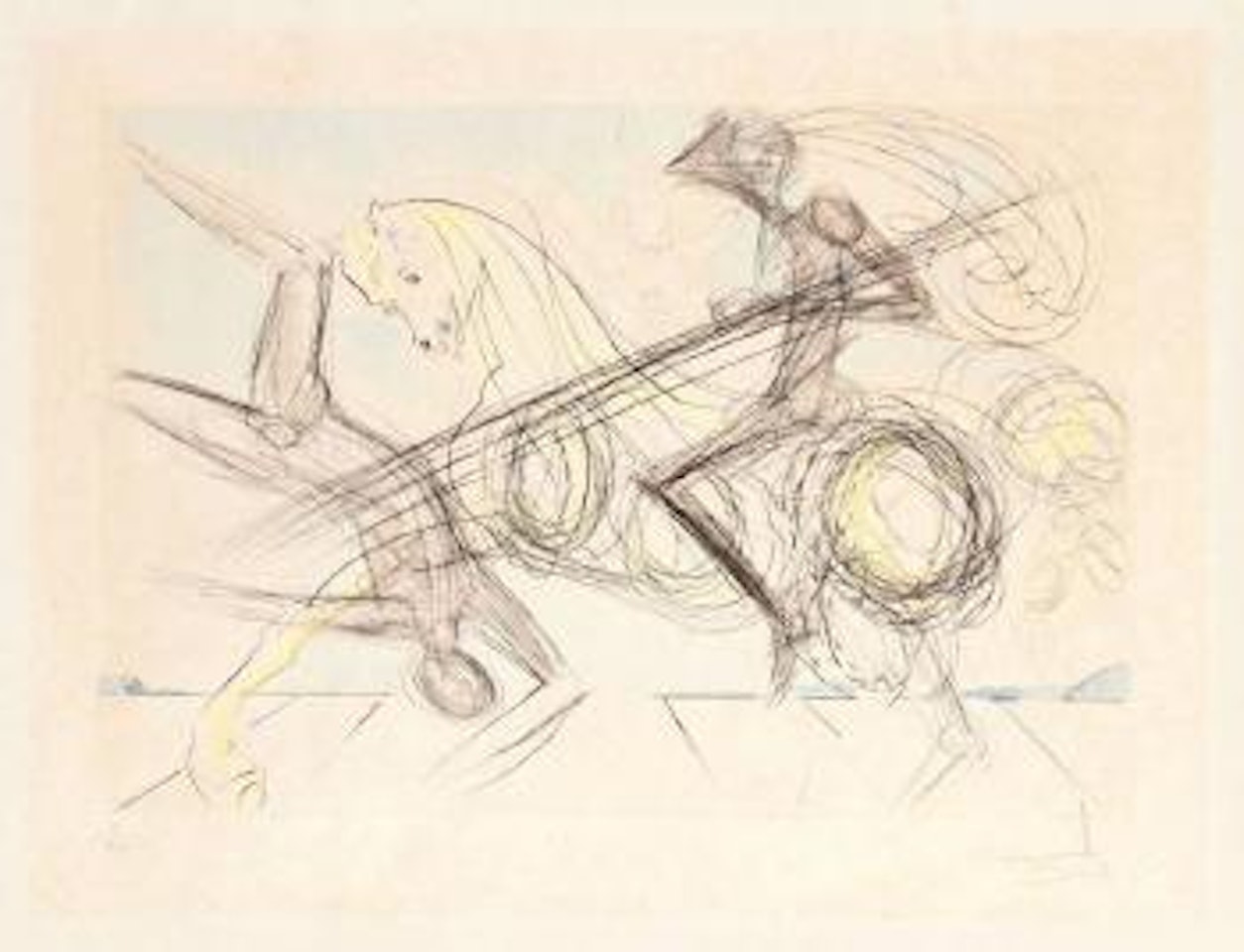 Le Grand tournoi by Salvador Dali