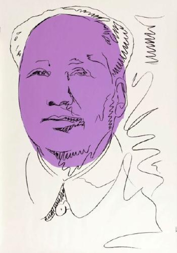 Mao, papier peint by Andy Warhol