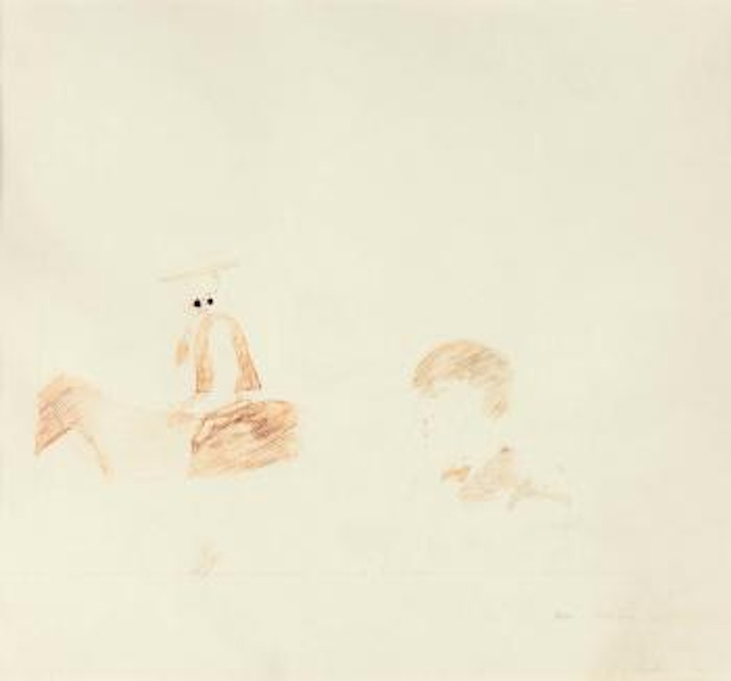 Man watching a western by David Hockney