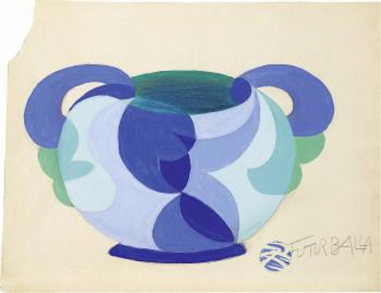 Portafiori - progetto by Giacomo Balla