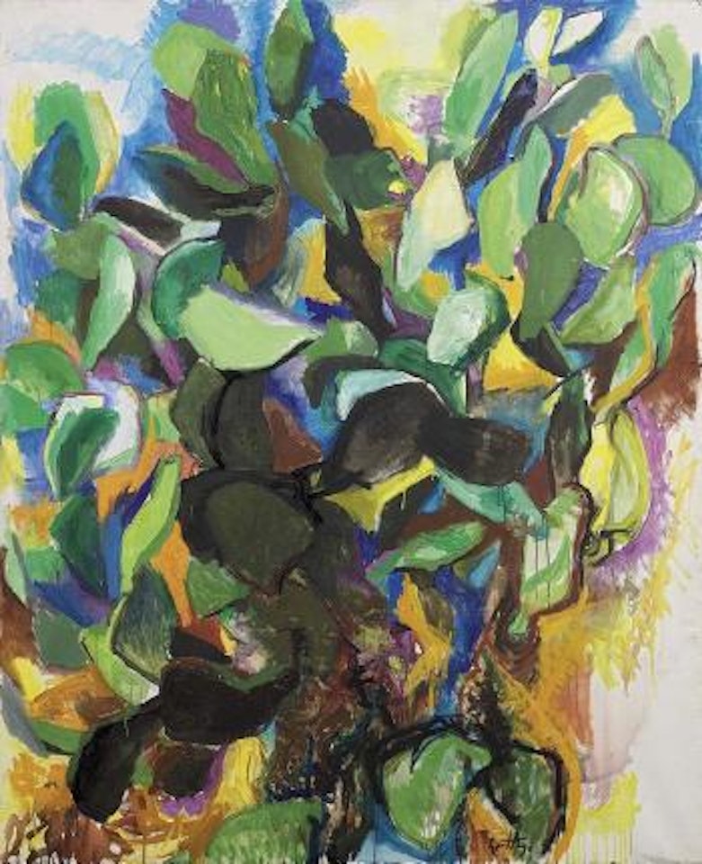 Cactus e cielo di Sicilia (fichidindia) by Renato Guttuso