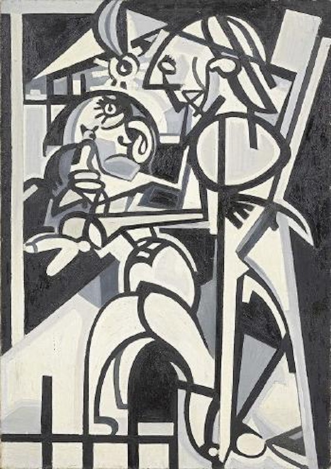 Uomo e donna sotto il fanale by Emilio Vedova
