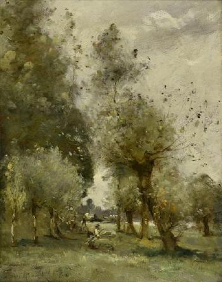 Saulée à la Fosse du Pas, à Candes by Paul Désiré Trouillebert