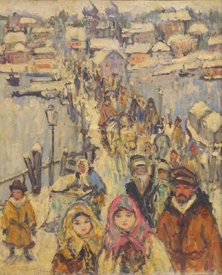 The winter bridge, Russia by Leon Gaspard