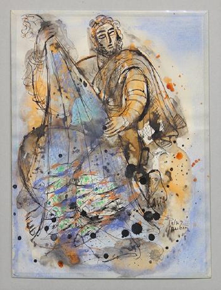 Untitled (Figure with Cloth) by Reuven Rubin