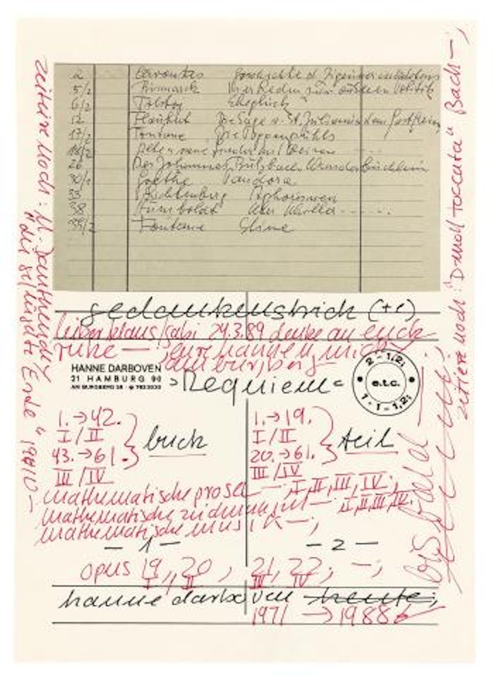 Gedankenstrich Requiem by Hanne Darboven
