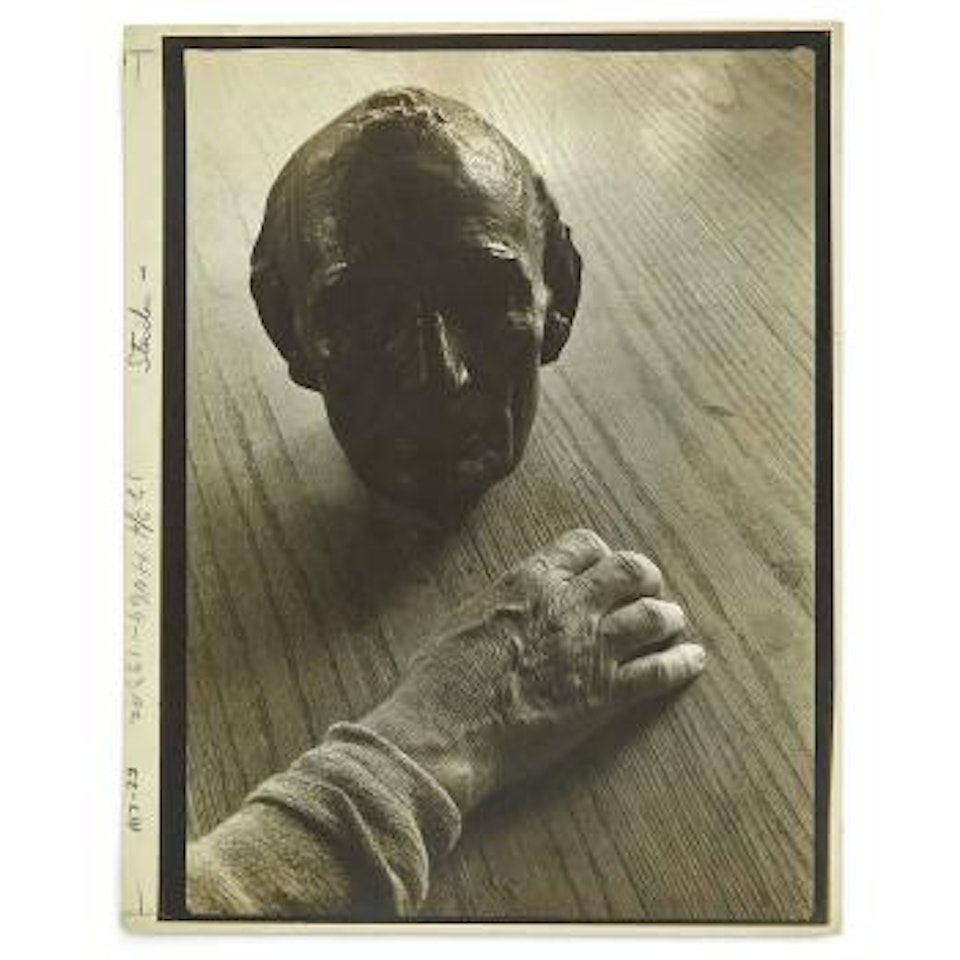 Life Mask of Lincoln, Hand of Carl Sandburg, About 1935 by Edward Steichen