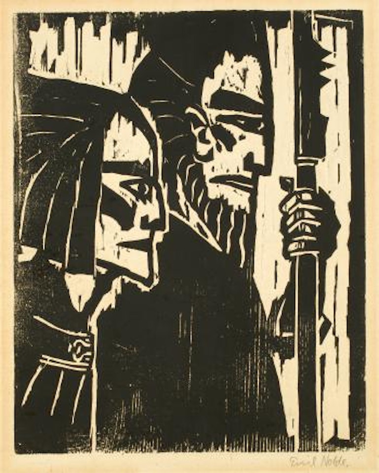 Ziehende Krieger by Emil Nolde