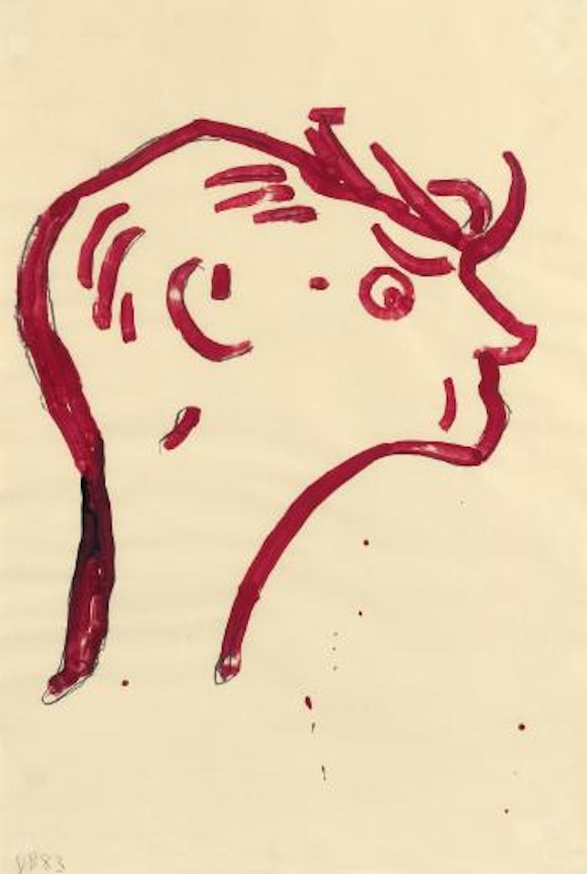Untitled (Roter Kopf) by Donald Baechler