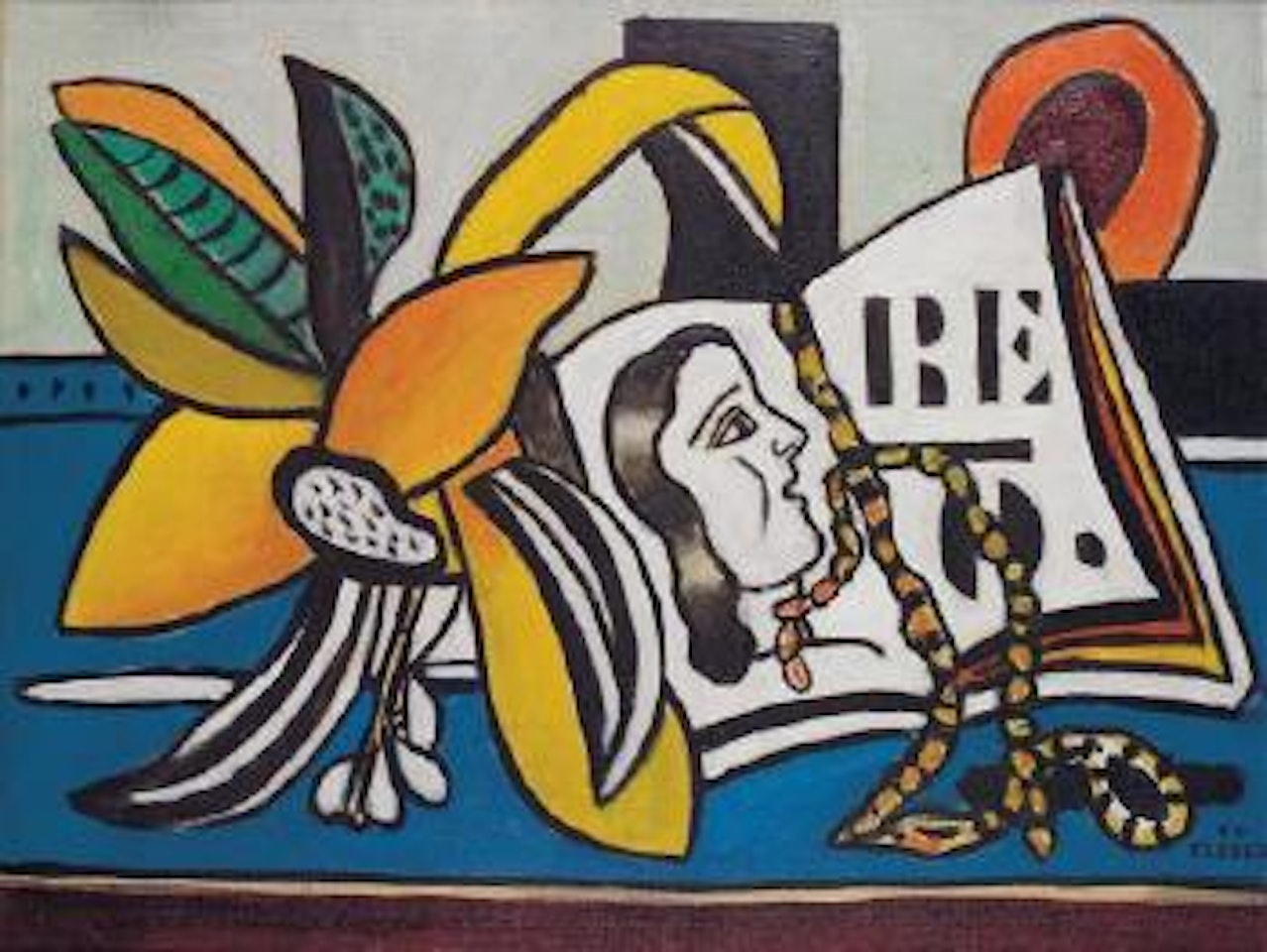Une fleur et une figure by Fernand Leger
