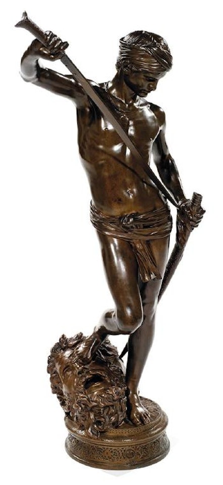David et Goliath by Marius Jean Antonin Mercie