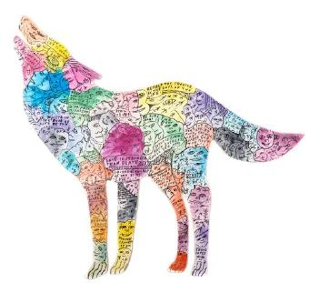 Howling Wolf by Howard Finster