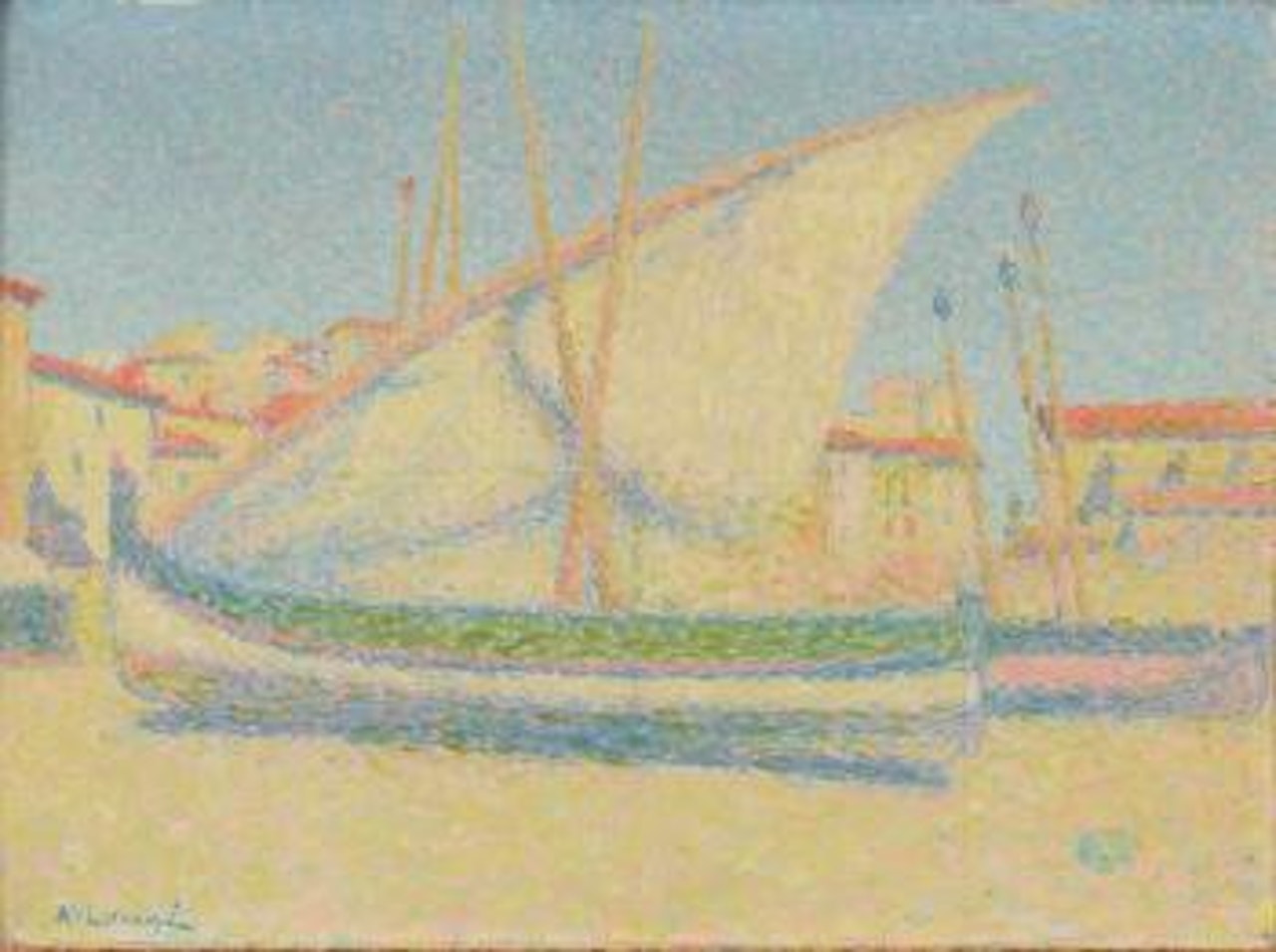 Barques et voiliers a Collioures by Achille Laugé
