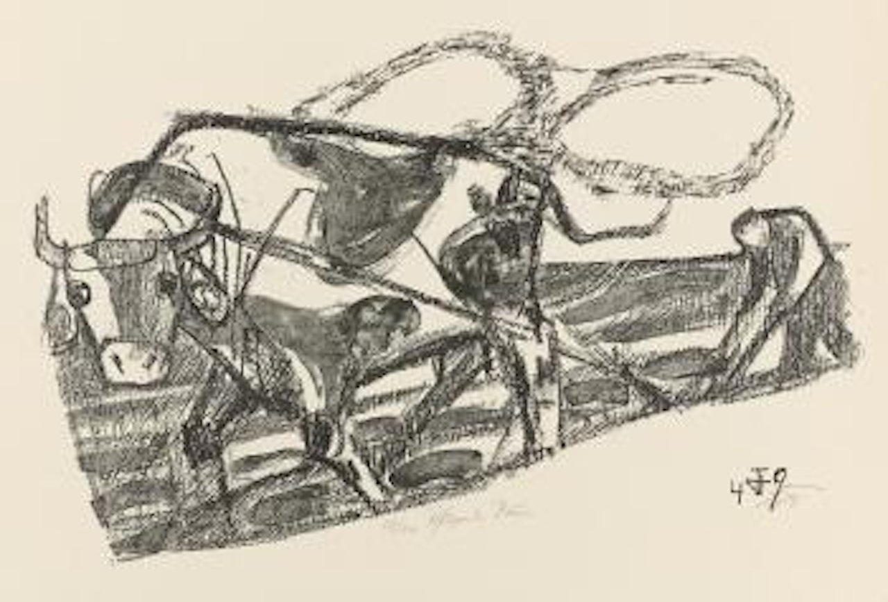 Pflügender Bauer by Otto Dix