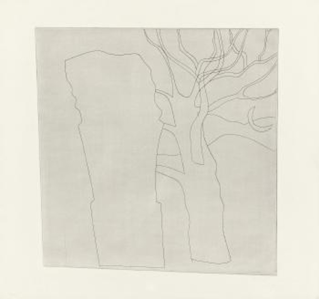 Tree, Column and Moon by Ben Nicholson, O.M.