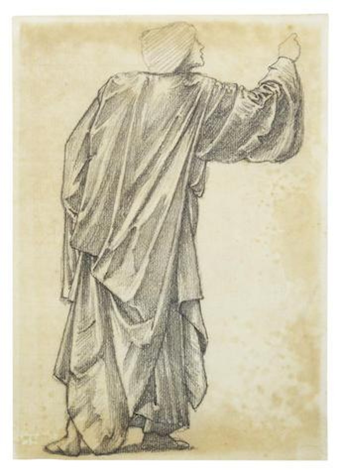 Study of a robed man; A standing female nude by Edward Coley Burne-Jones