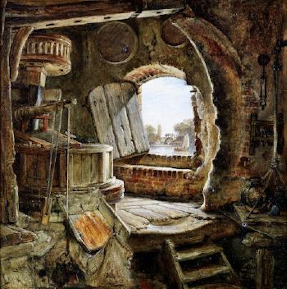 Rembrandt's father's mill by Edward William Cooke