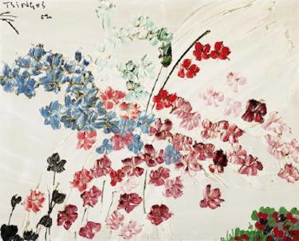 Red and Blue Flowers by Thanos Tsingos