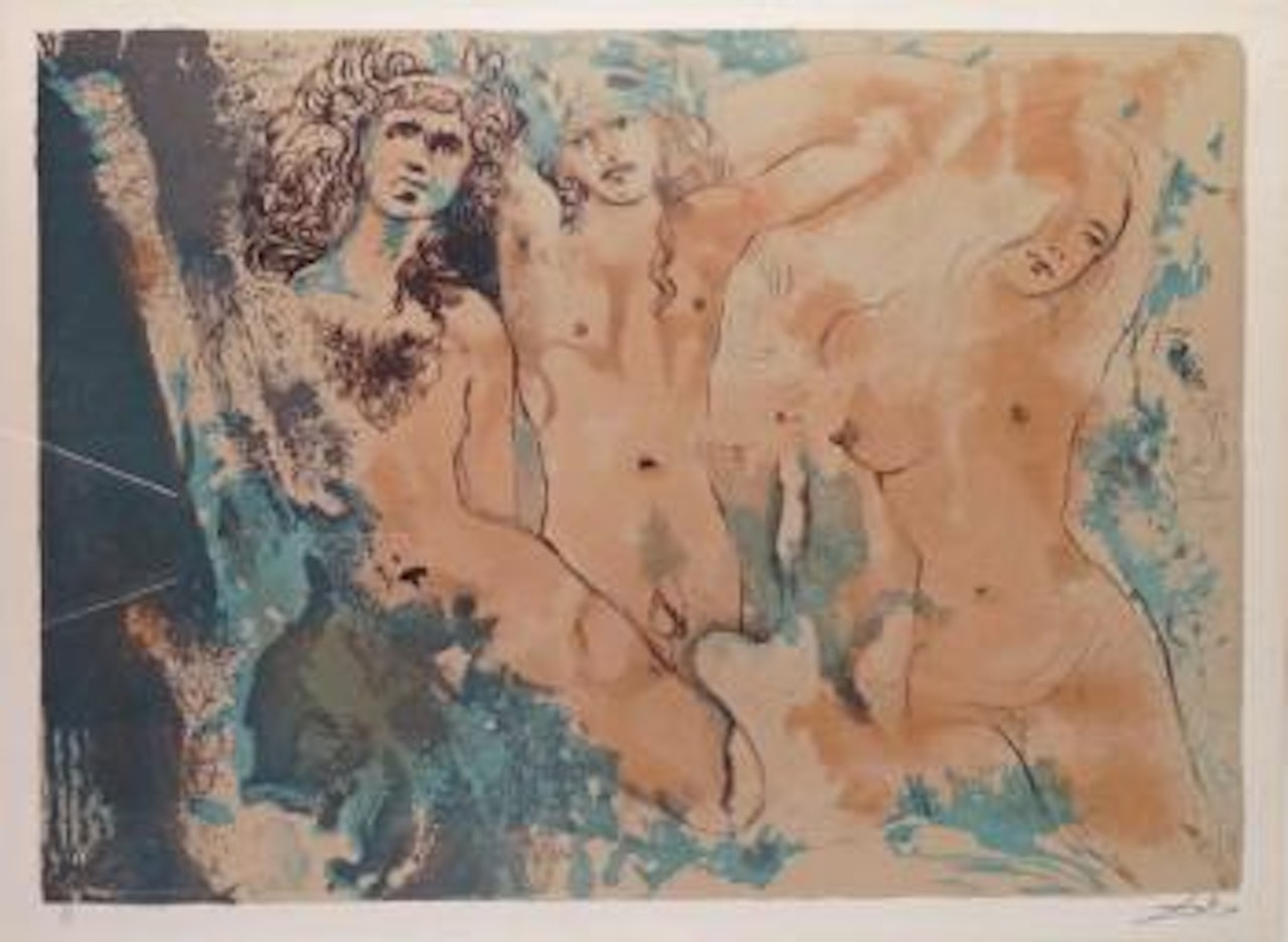 Happy days (les trois hippies) by Salvador Dali