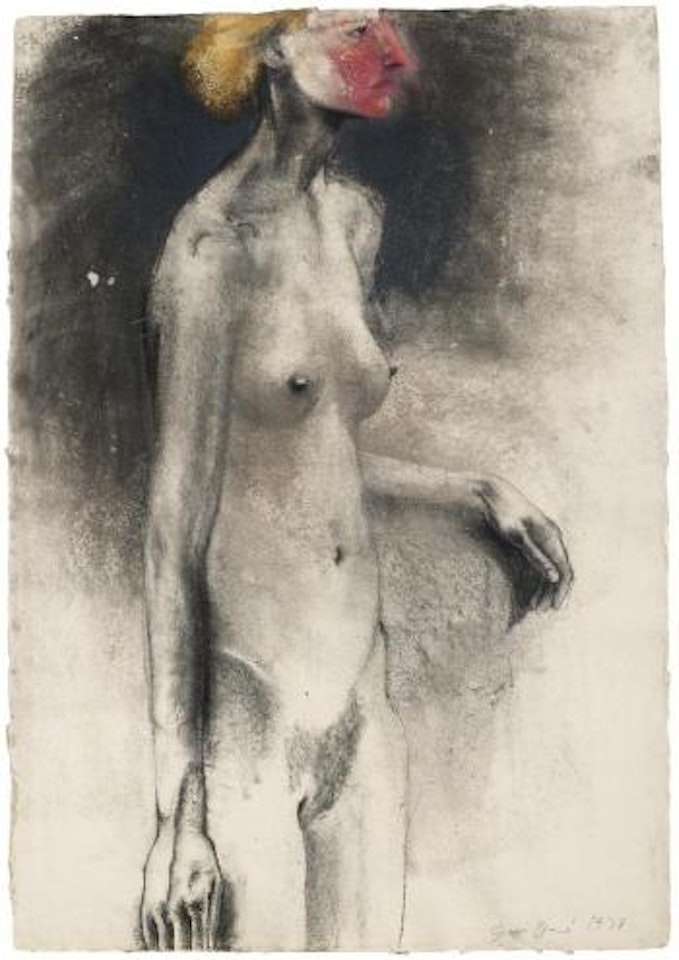 The Bird Mask (standing female nude) by Jim Dine