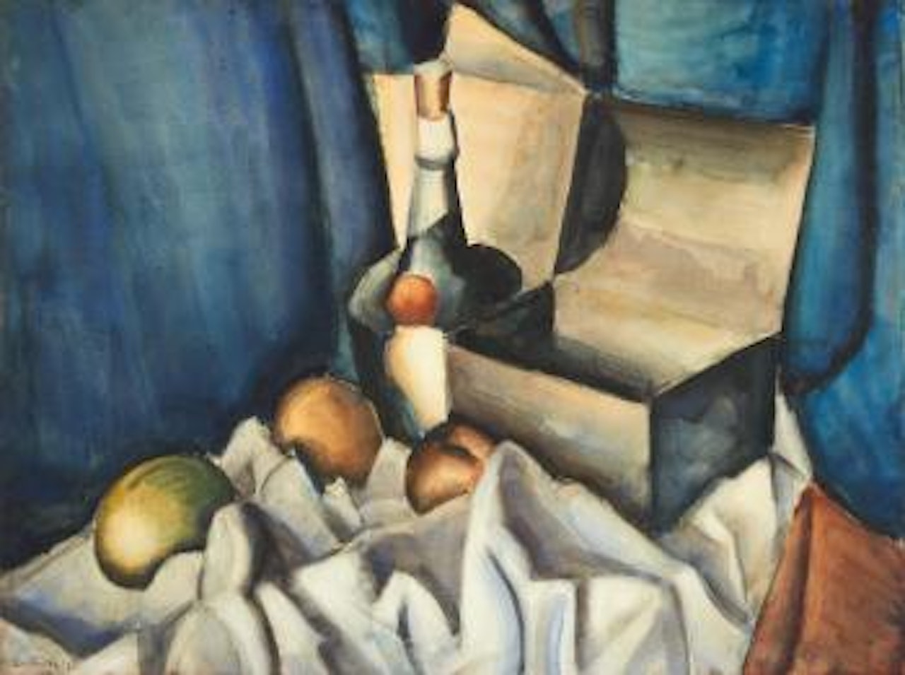 Stillleben mit Flasche by Leo Gestel