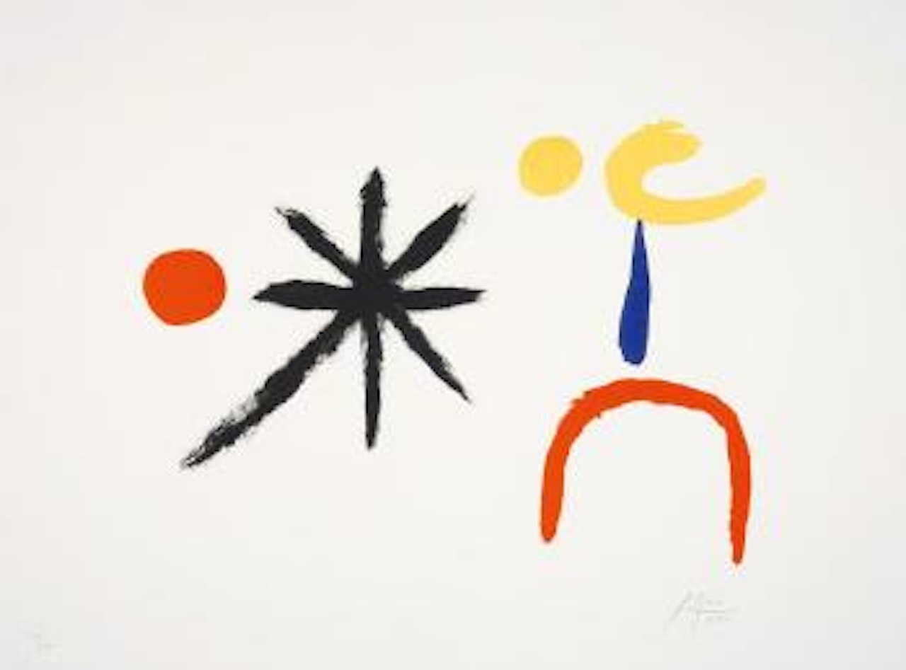La jeune fille au clair de la lune by Joan Miró