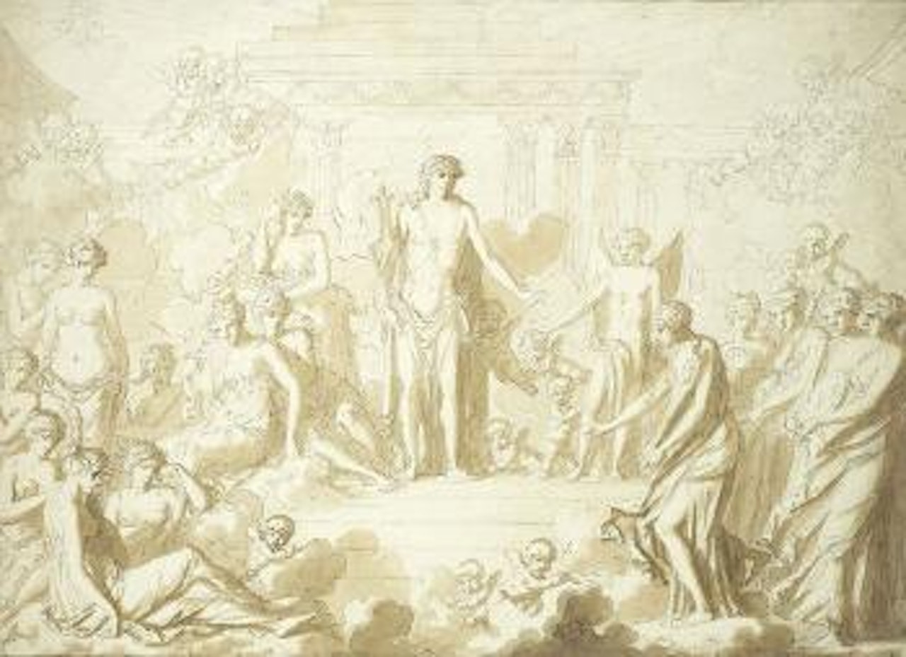 Apollon entouré par les Muses by Louis-Félix de la Rue
