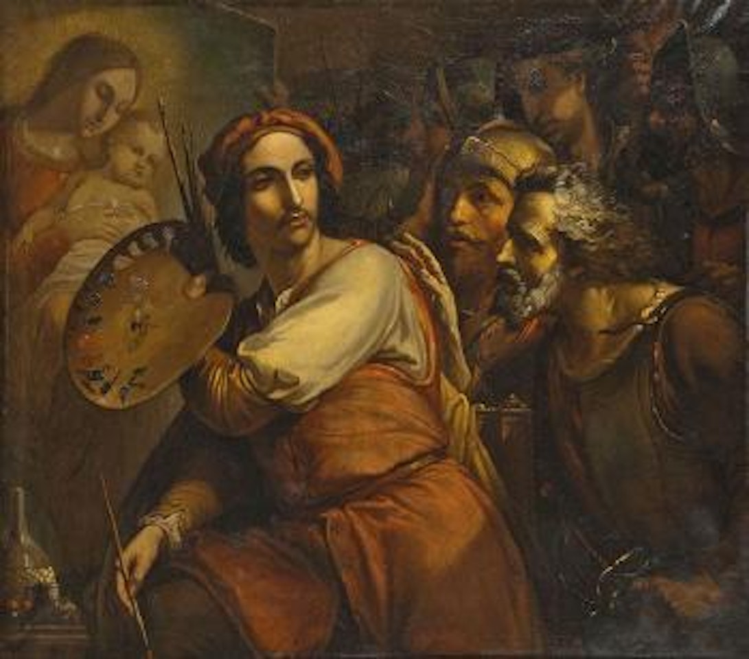 Le peintre arrêté par les soldats by Italian School