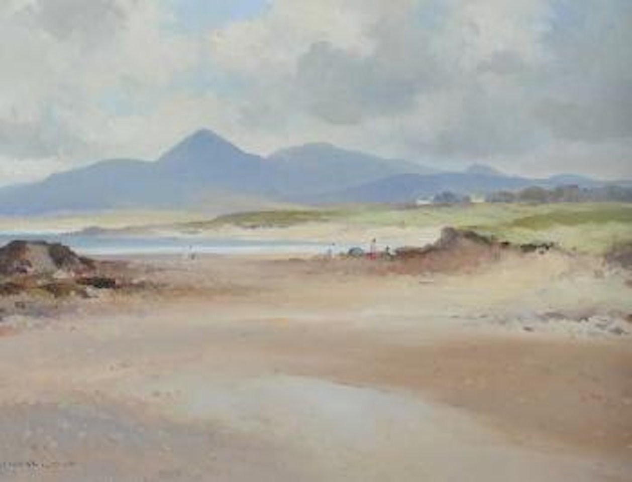 The Mourne Mountains from Tyrella by Maurice Canning Wilks