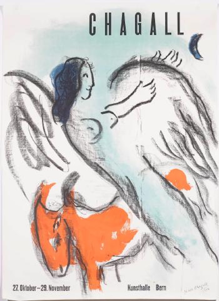 Ausstellungsplakat Kunsthalle Bern by Marc Chagall