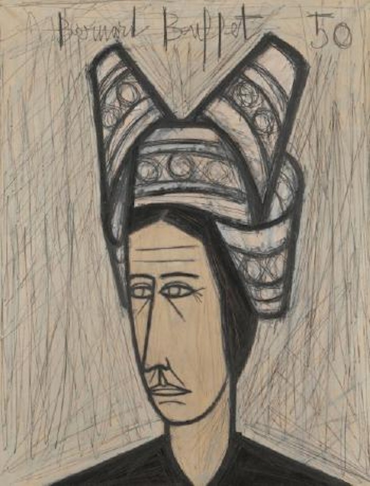 Tête de bretonne by Bernard Buffet