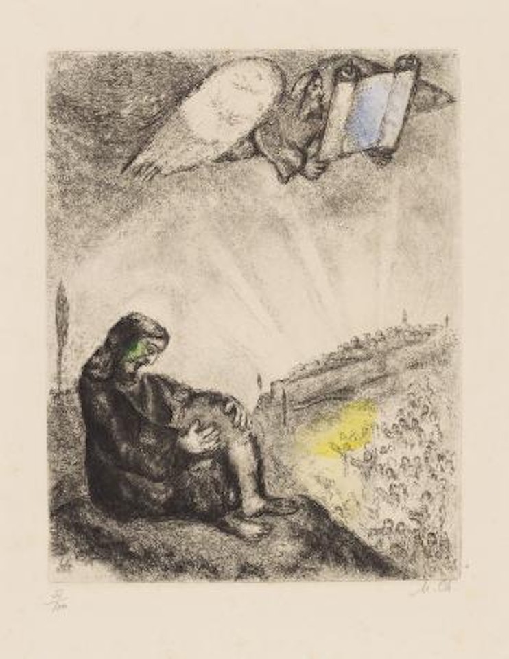 Prophétie sur Jerusalem by Marc Chagall