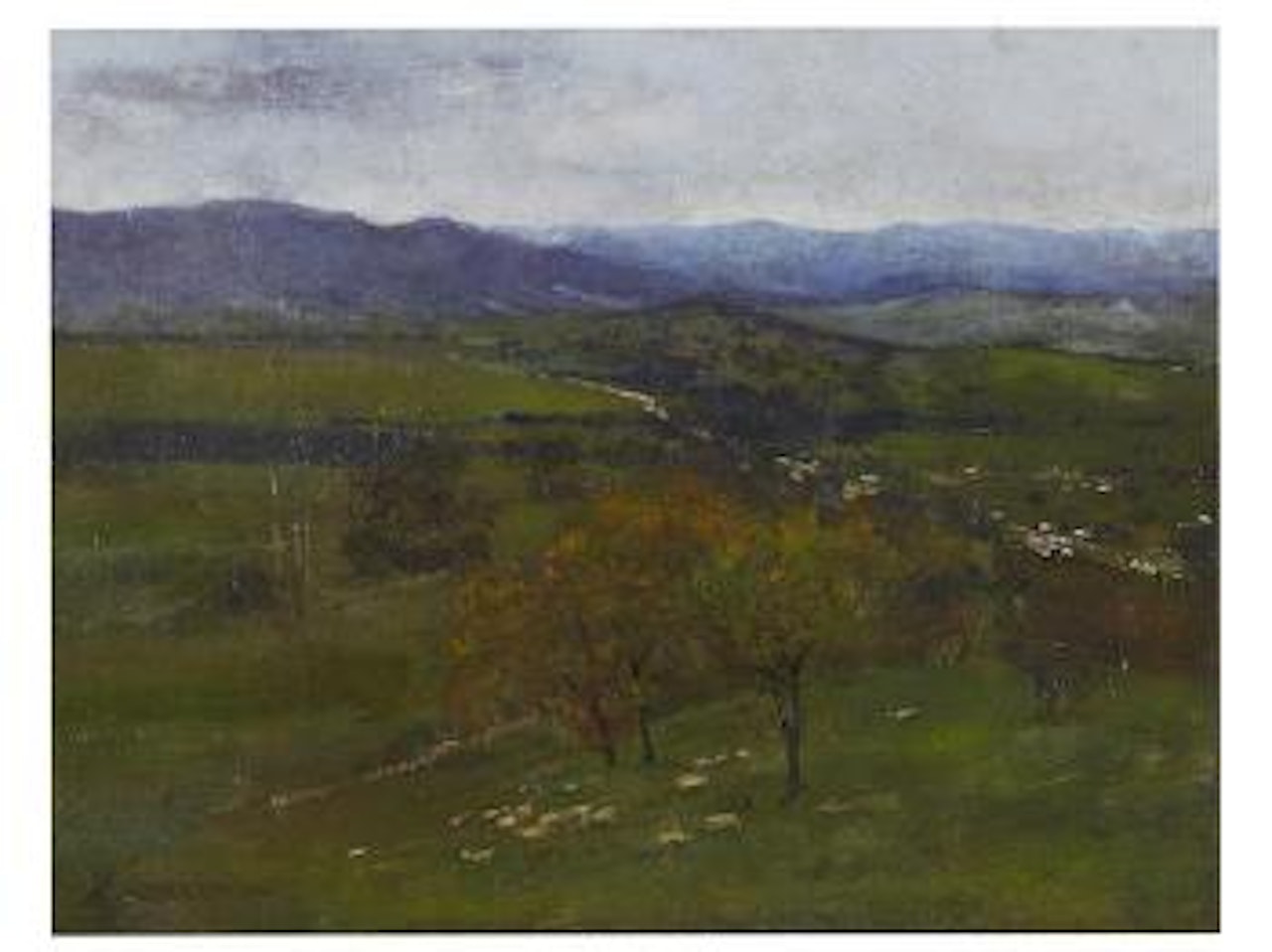 Storm over Corryong by Arthur Ernest Streeton