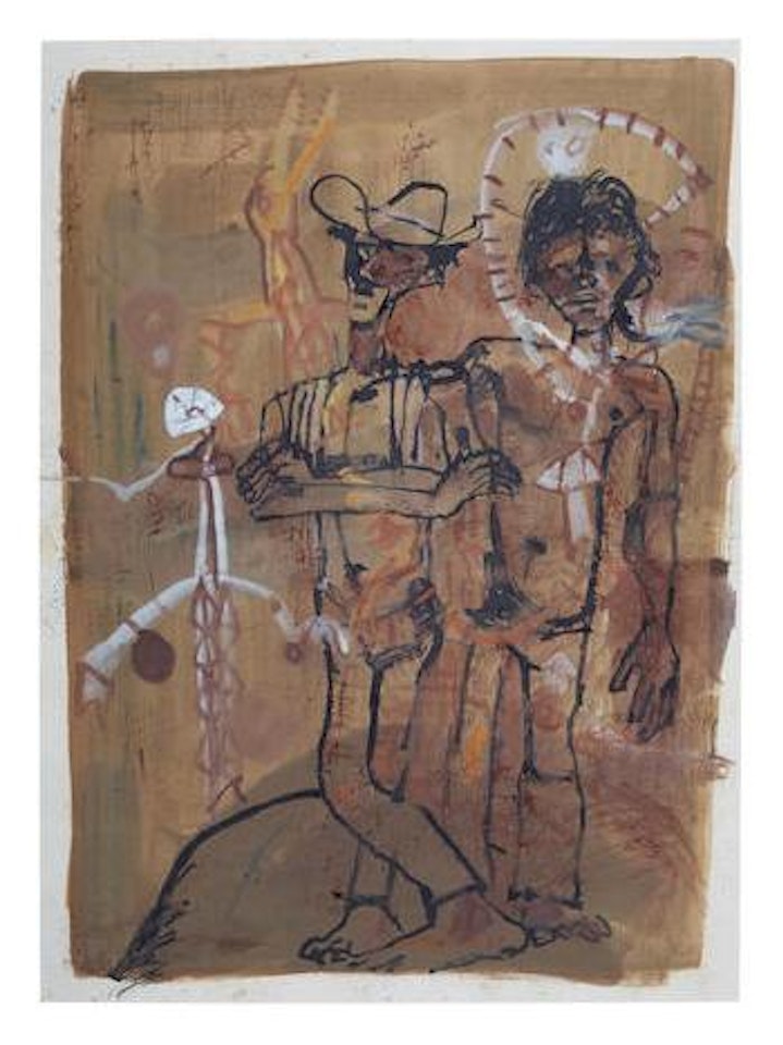 Aboriginals in Cave Paintings, 1971 by John Olsen