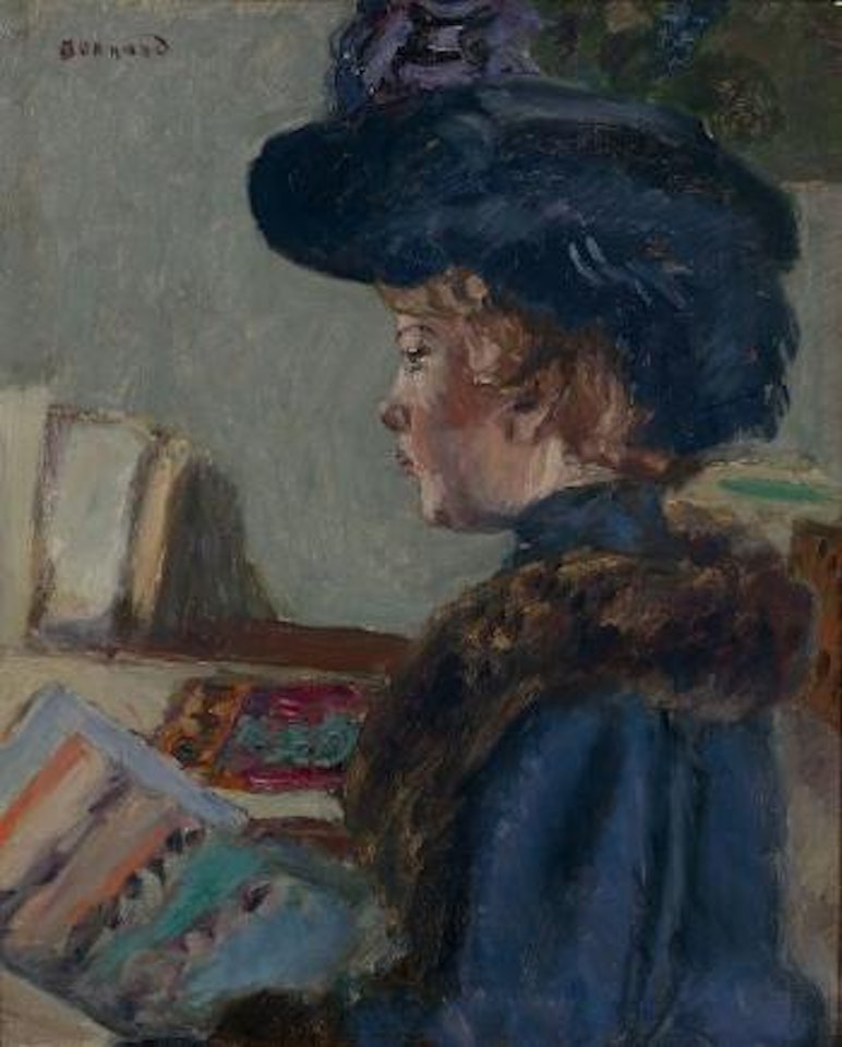 Jeune fille a l'estampe Japonaise by Pierre Bonnard