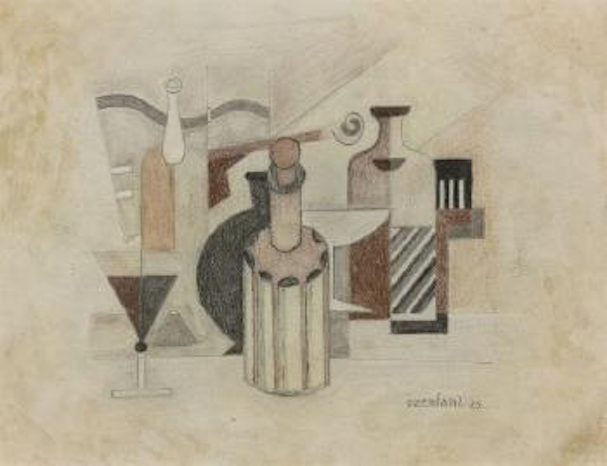 Le flacon - Nature morte puriste by Amédée Ozenfant