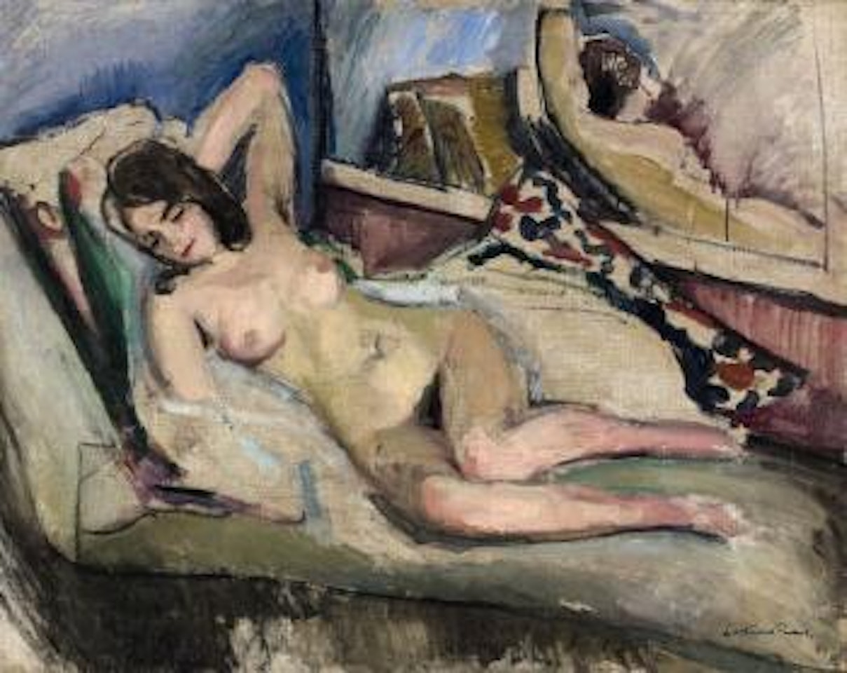 Nu allongé au miroir by Othon Friesz