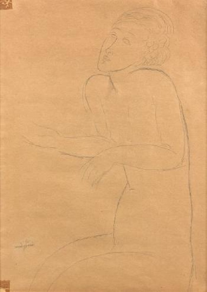 Nu féminin agenouillé by Amedeo Modigliani