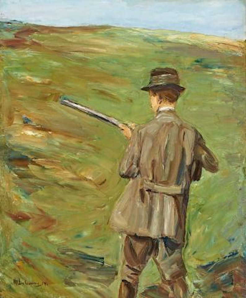 Jäger in den Dünen - Studie by Max Liebermann