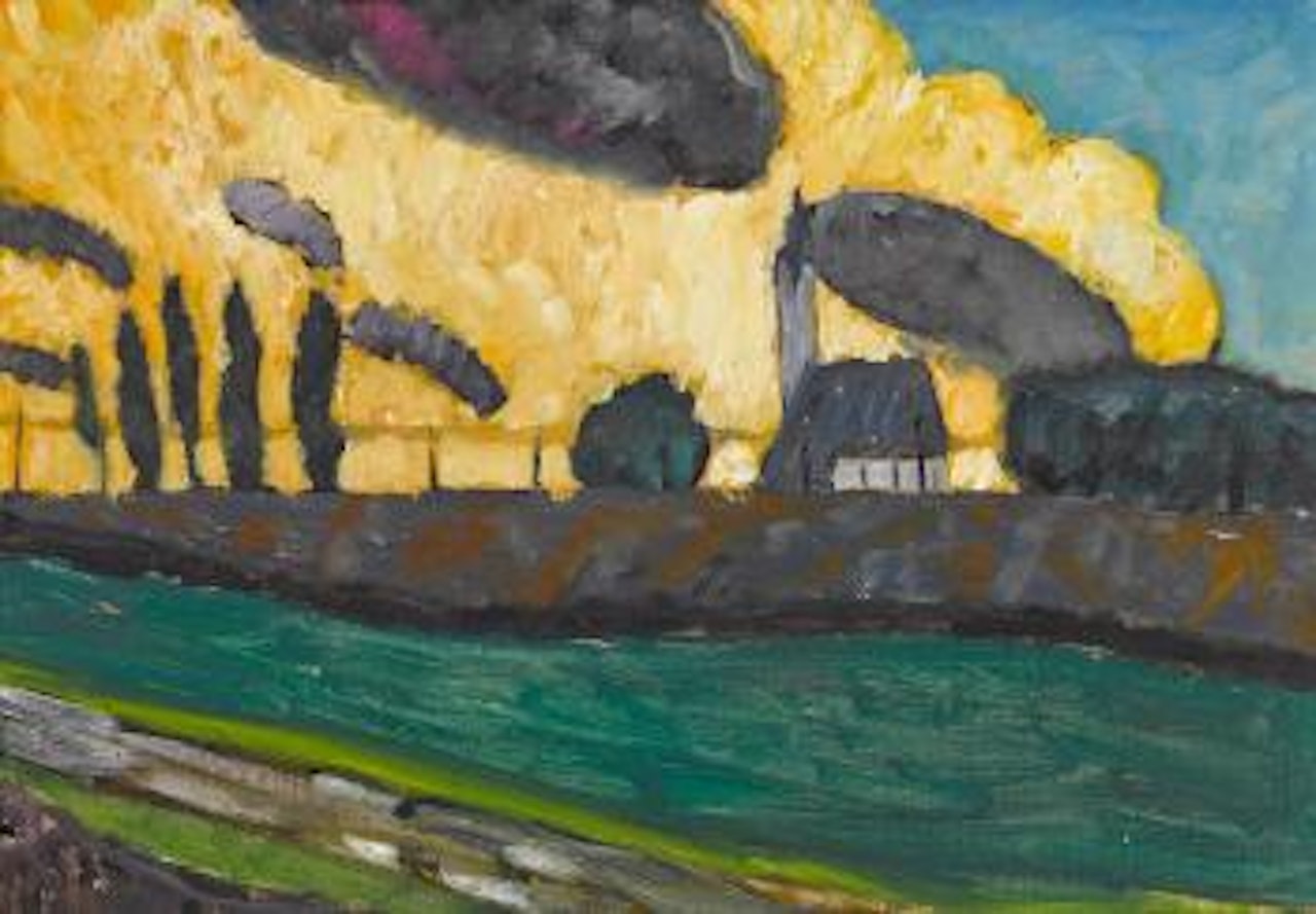 Kirche und Wolken 2 by Gabriele Münter