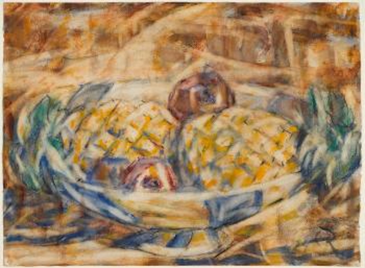 Stillleben mit Ananas und Granatäpfeln by Christian Rohlfs