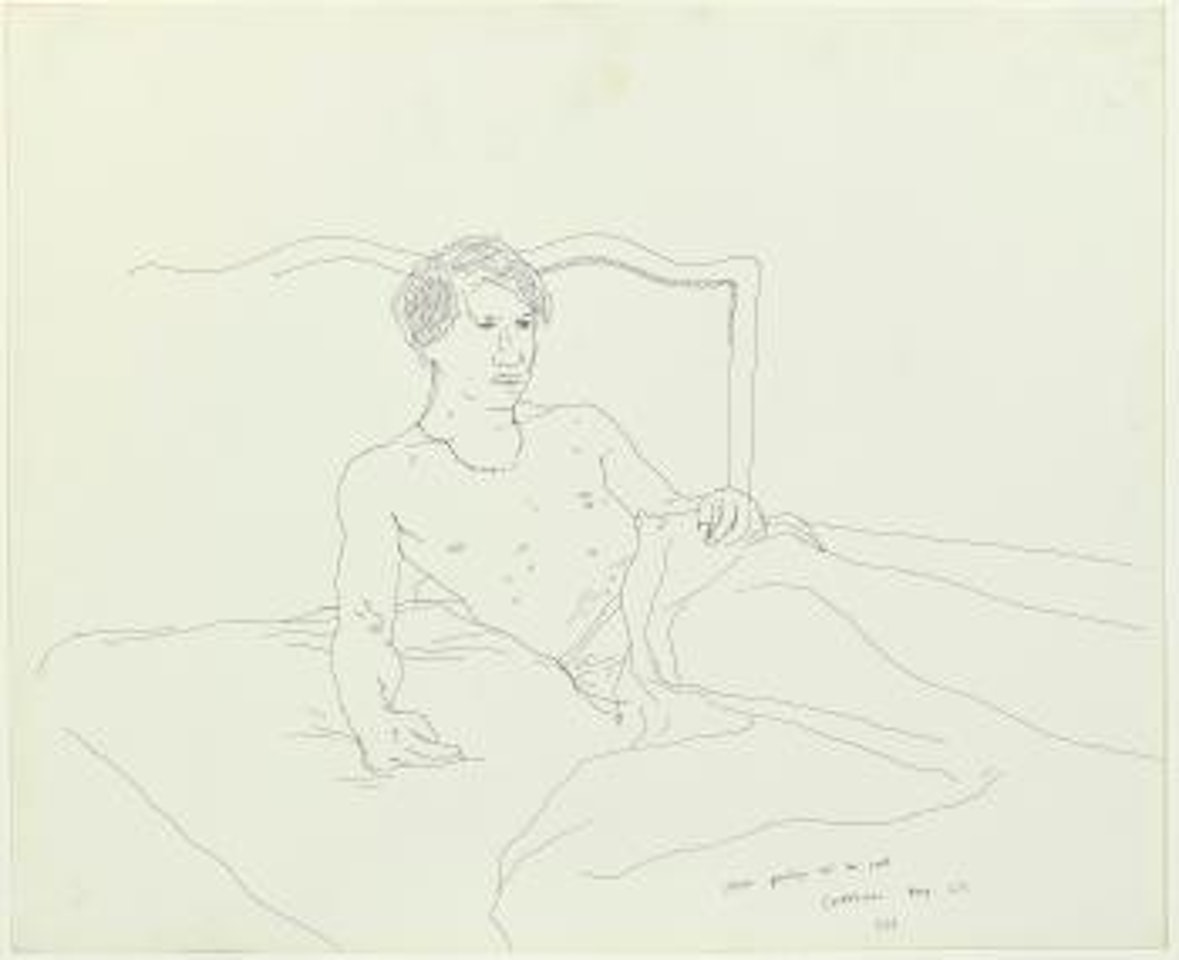 Peter feeling not too good by David Hockney