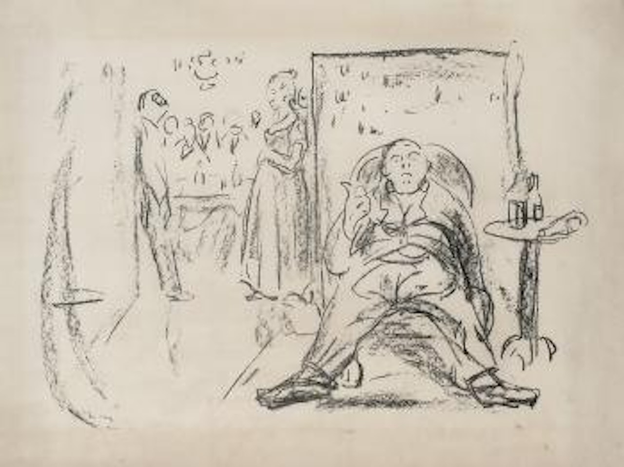 Karikatur: Den lystige ektemann by Edvard Munch